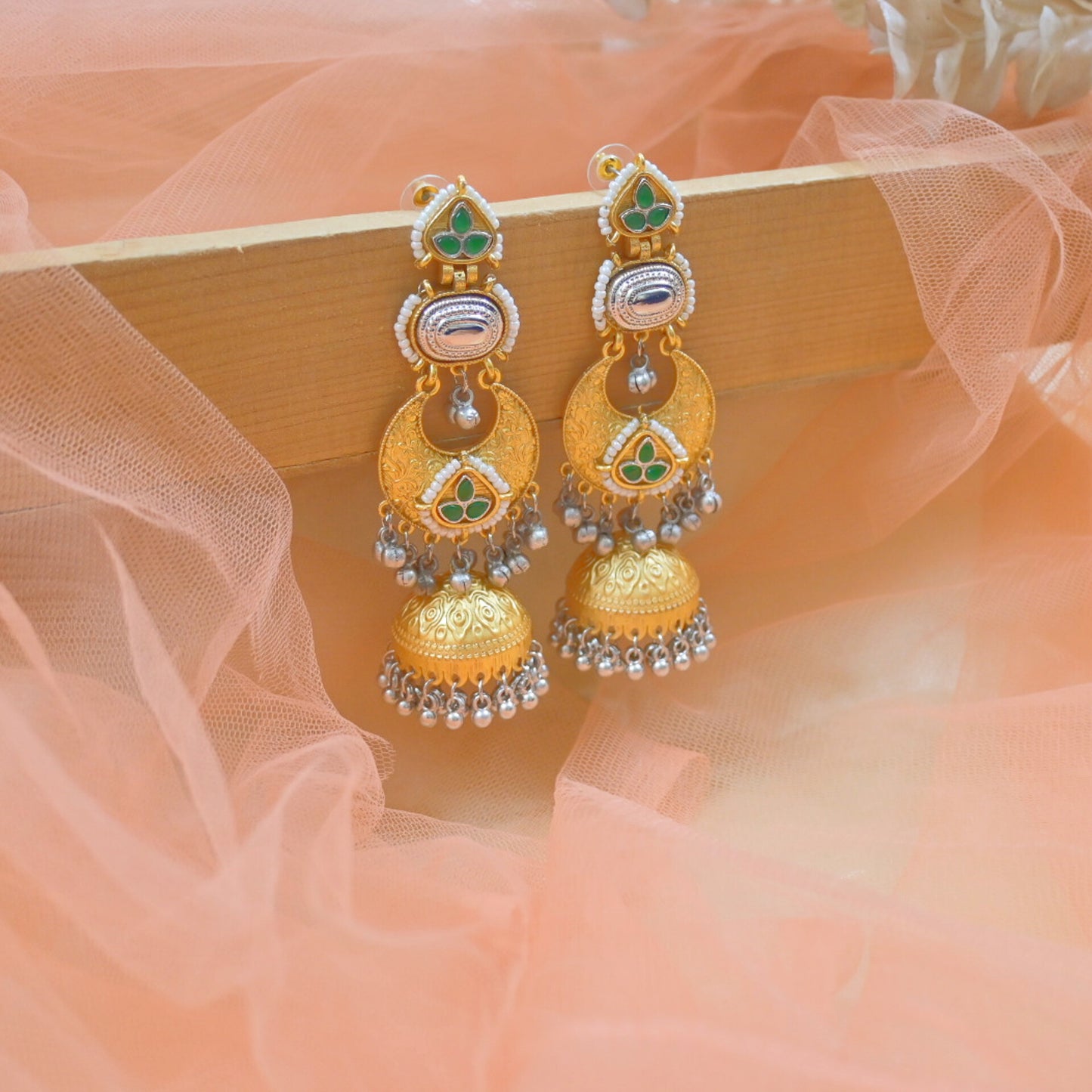 Raina Brass Lightweight Jhumkas