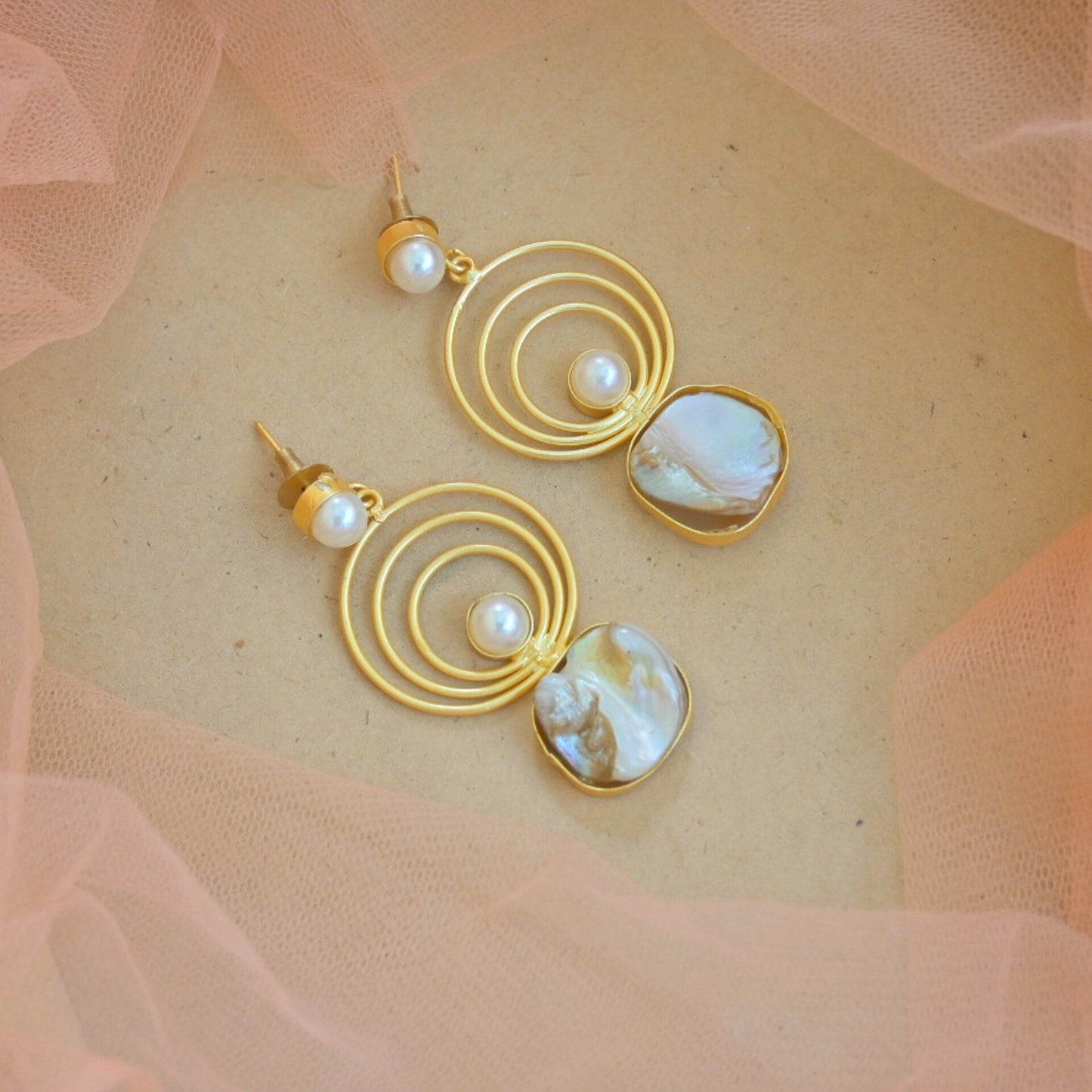 Mother of Pearl Danglers