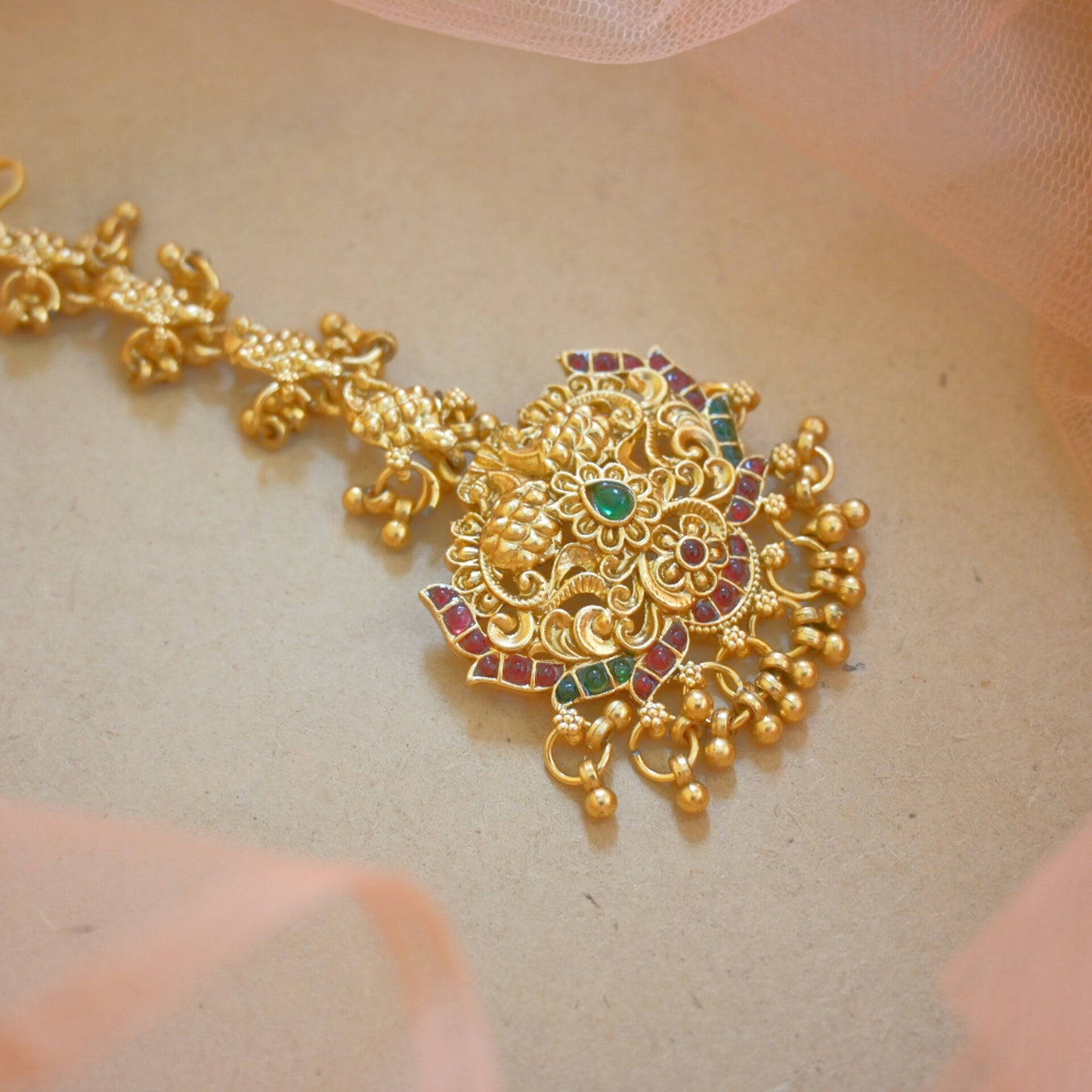 Kempu Copper Maangtikka for Her