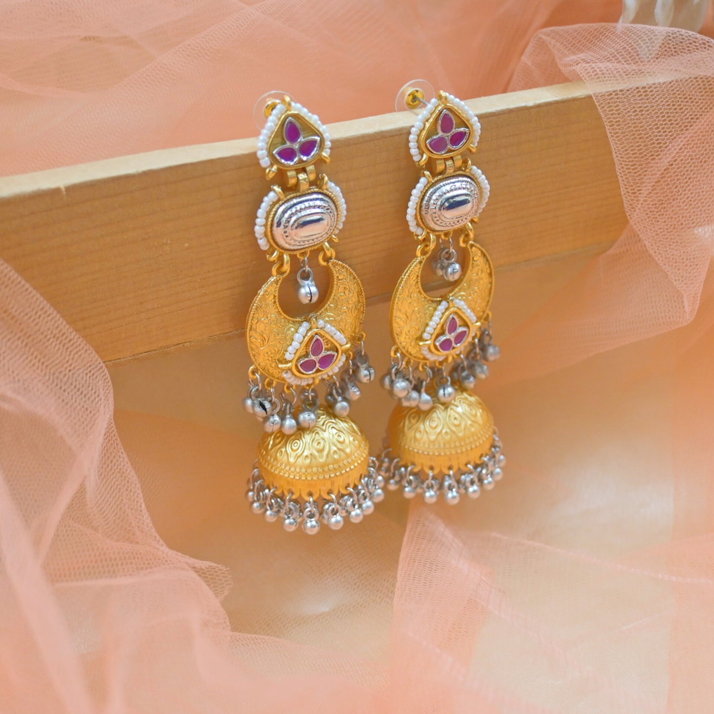 Raina Brass Lightweight Jhumkas
