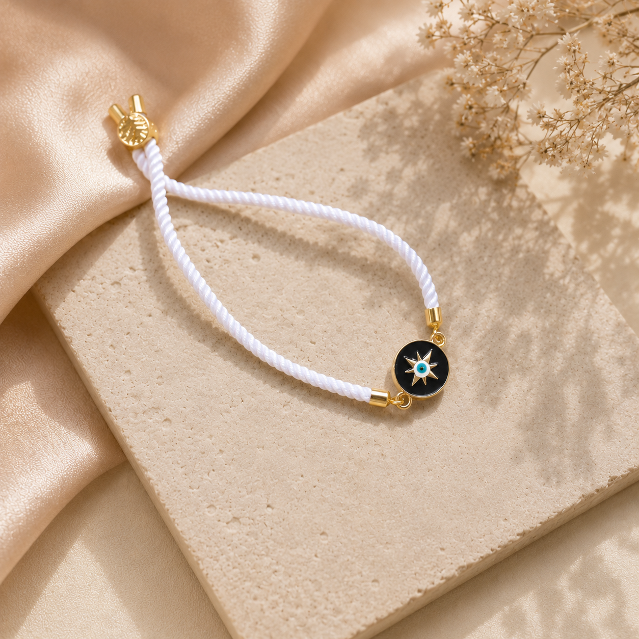 White Evil Eye Rakhi