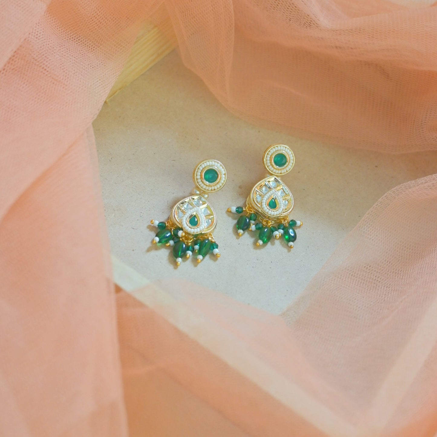 Gia Dainty Polki Earrings