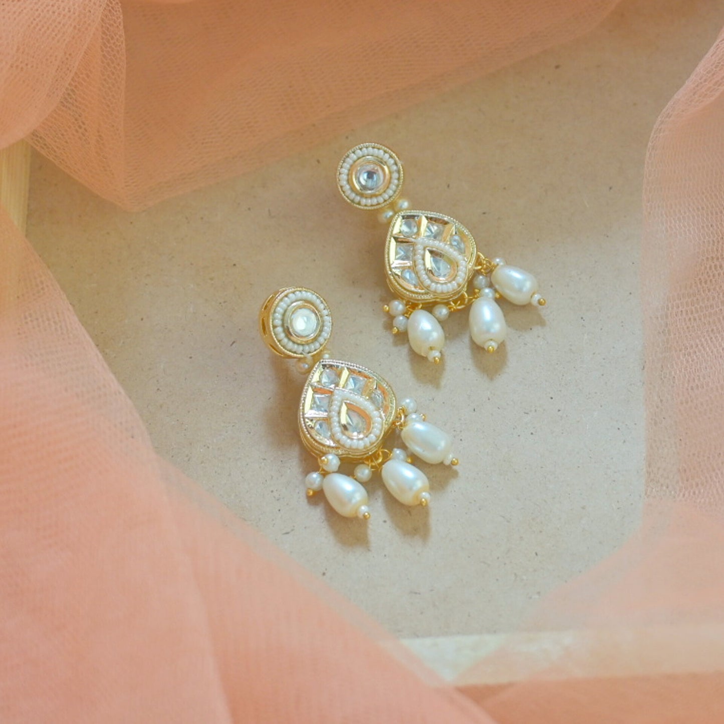 Gia Dainty Polki Earrings