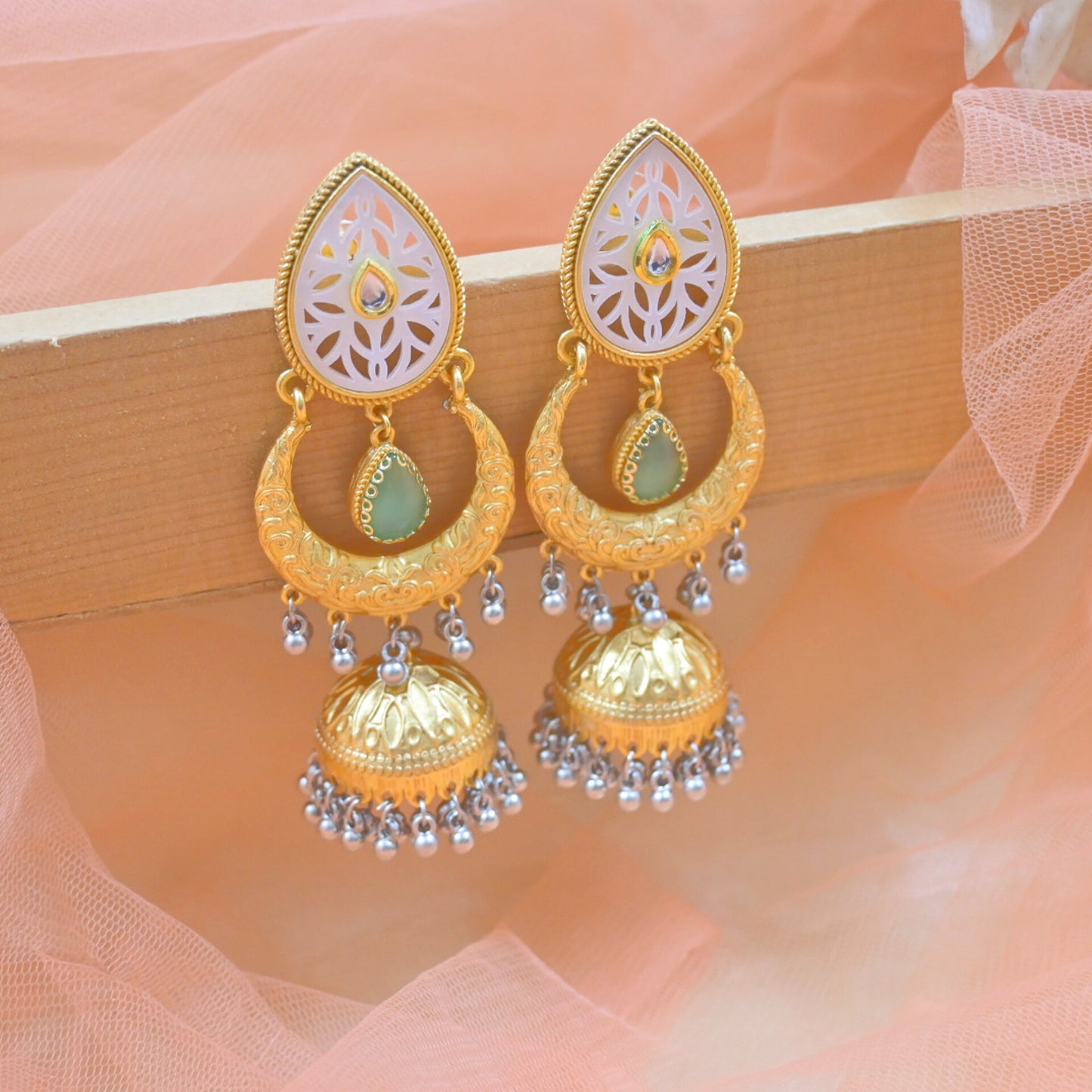 Mishka Brass Jhumkas