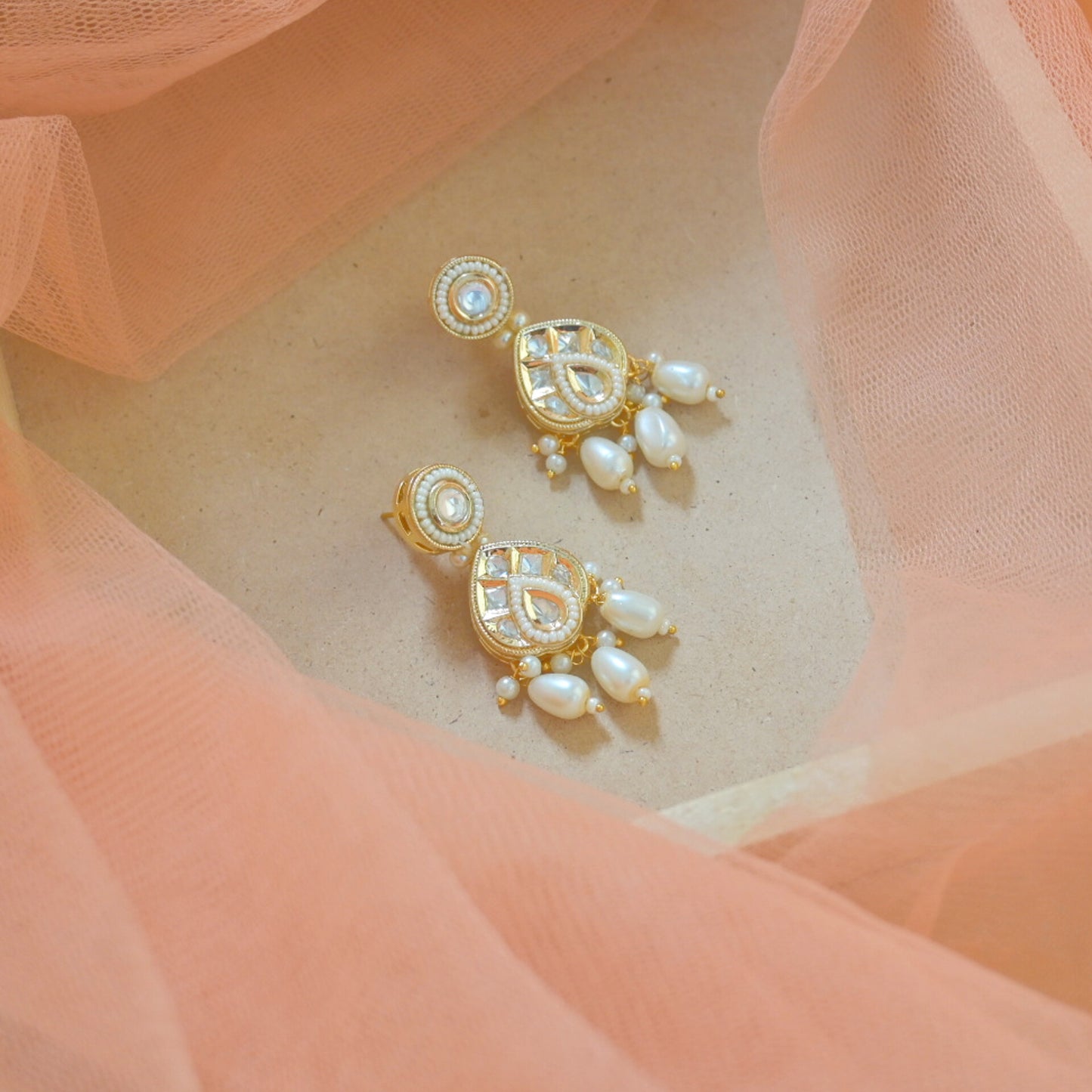 Gia Dainty Polki Earrings