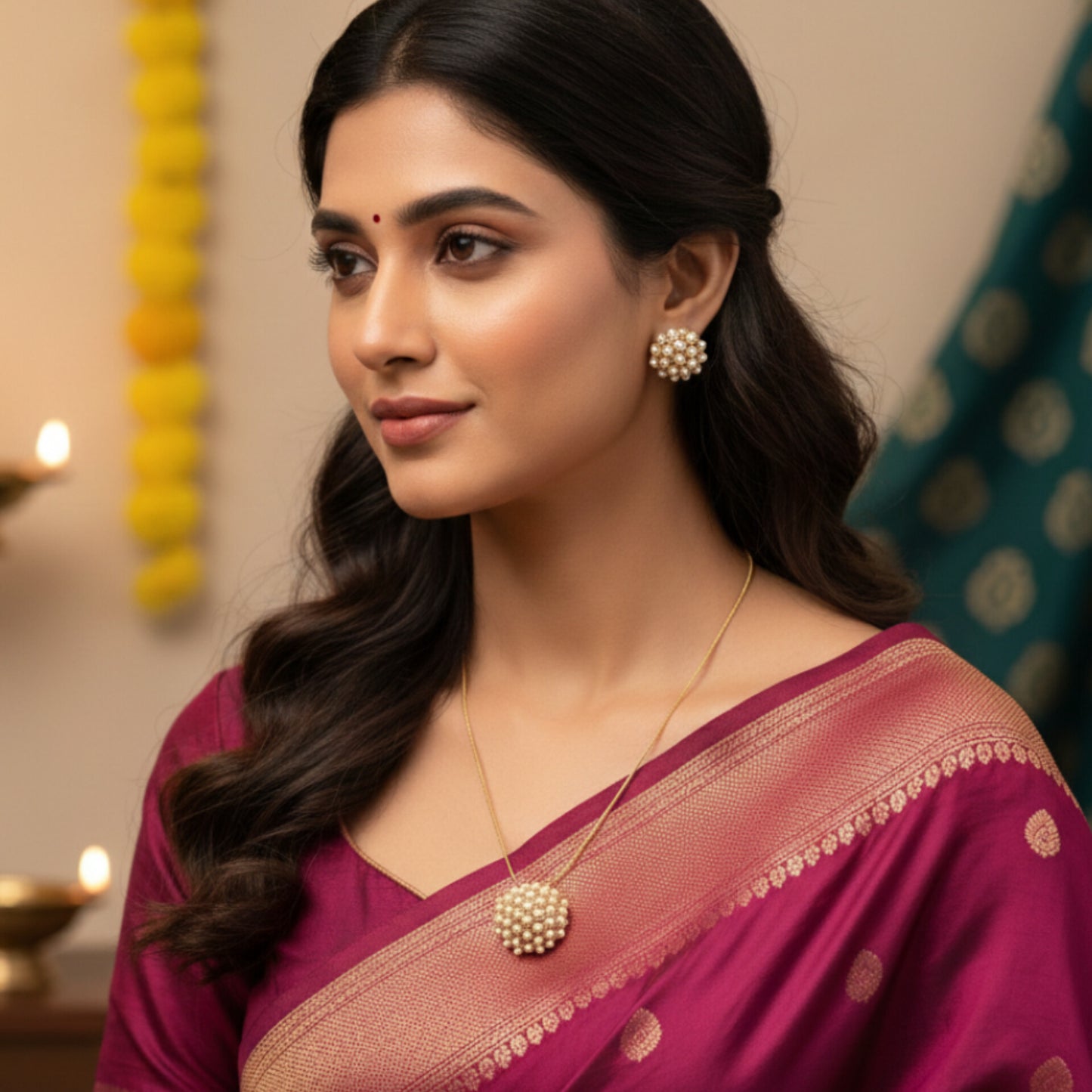 Rekha Chain Pendant Set