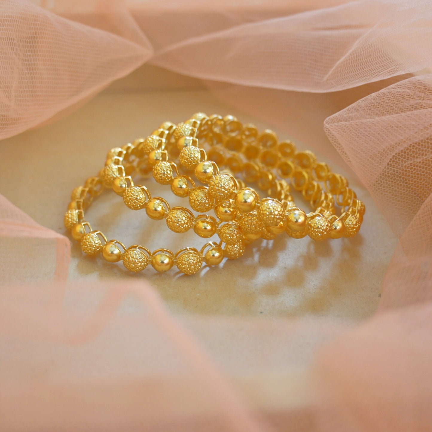 Gold Plated Bangles ( Set of 4 )
