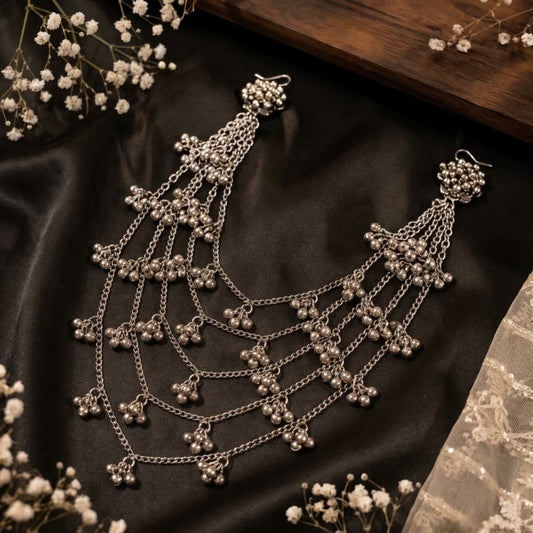 Silver Ghungaroo Hair Accessory
