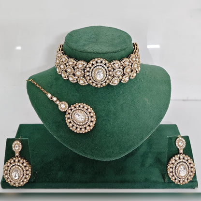 Kriti Antique Polki Style Choker Set