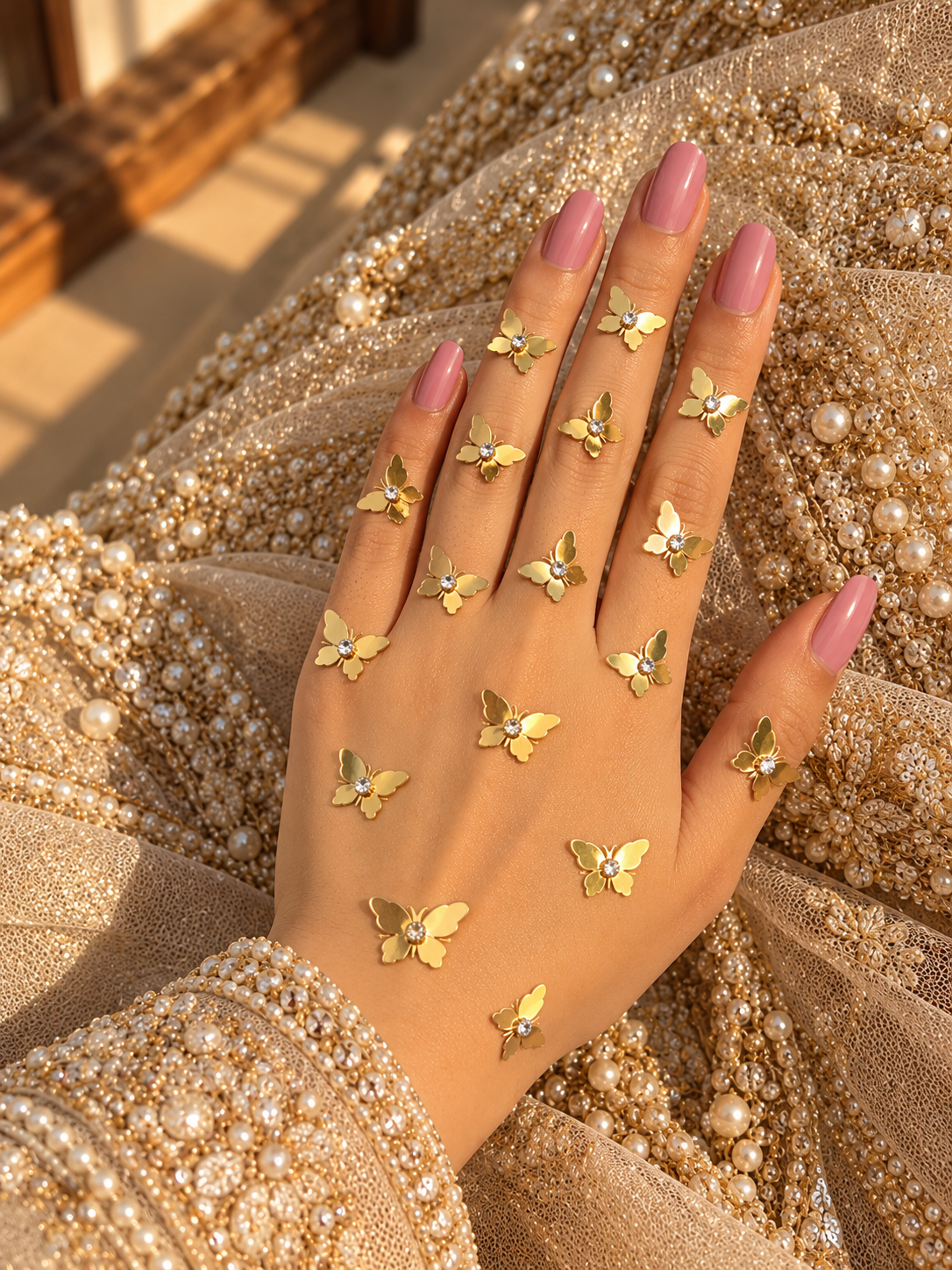 Butterfly Foil Hand Mehendi Sticker