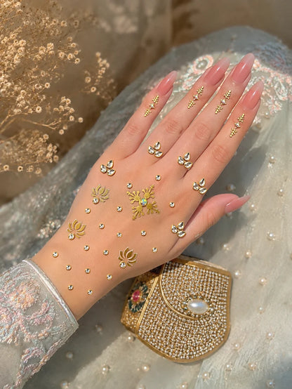 Pack of 3 Kundan Mehendi Sticker