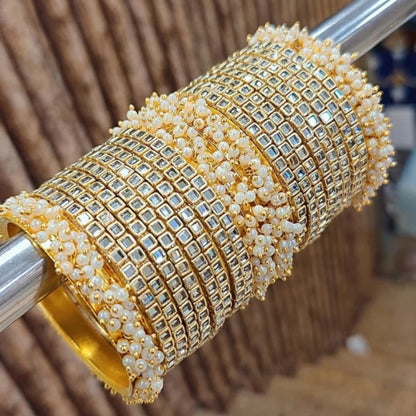 Kundan Moti Bangle Set