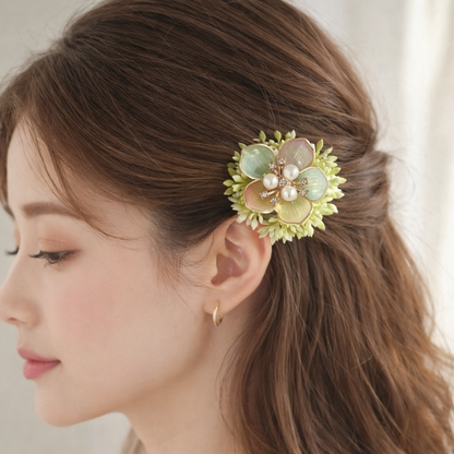 Pastel Flower Hair Clip – Bridal & Bridesmaid Hair Pin