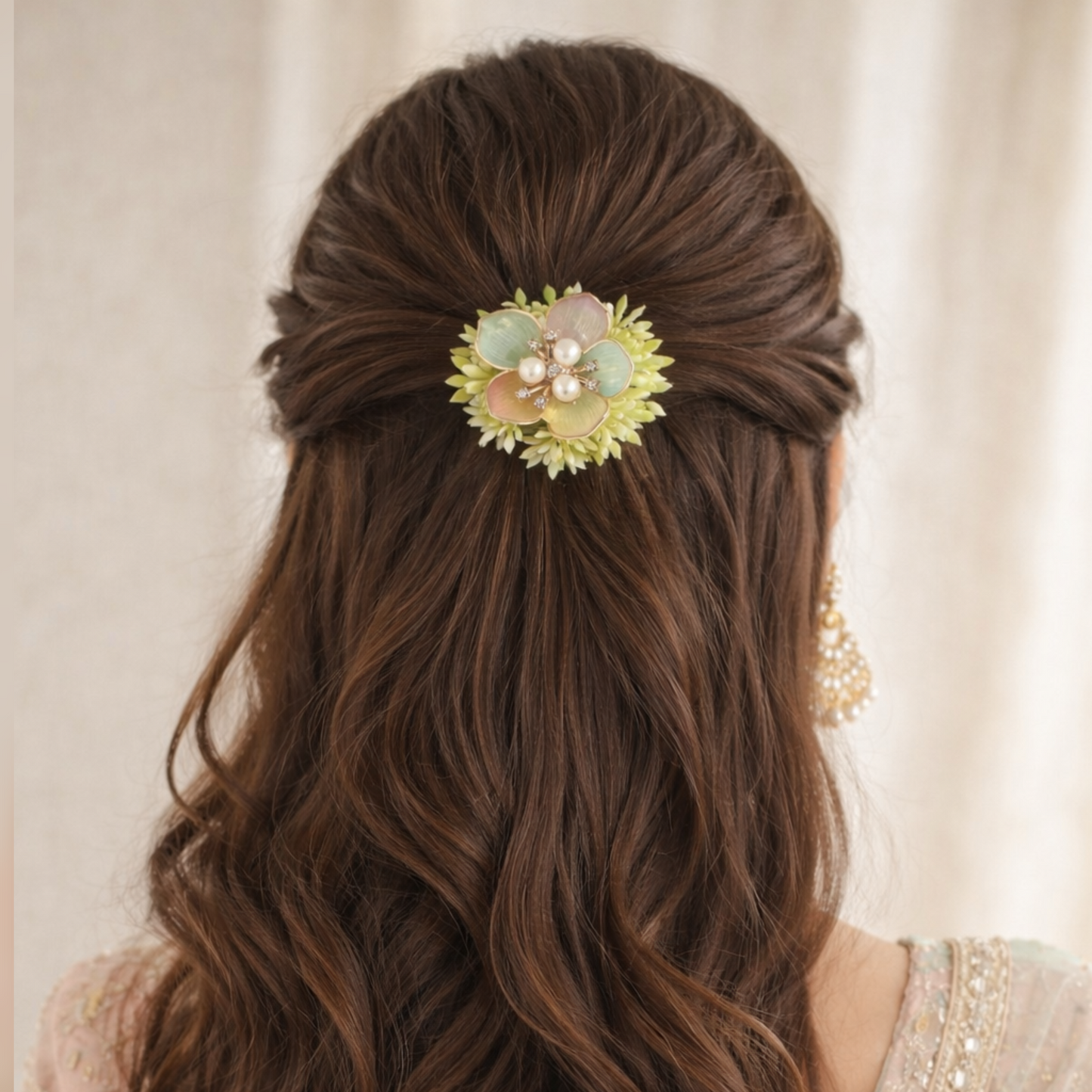 Pastel Flower Hair Clip – Bridal & Bridesmaid Hair Pin
