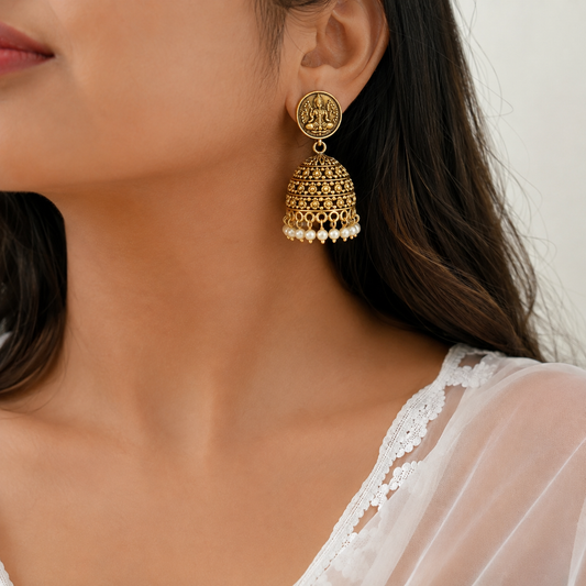 Classic Golden Jhumkas