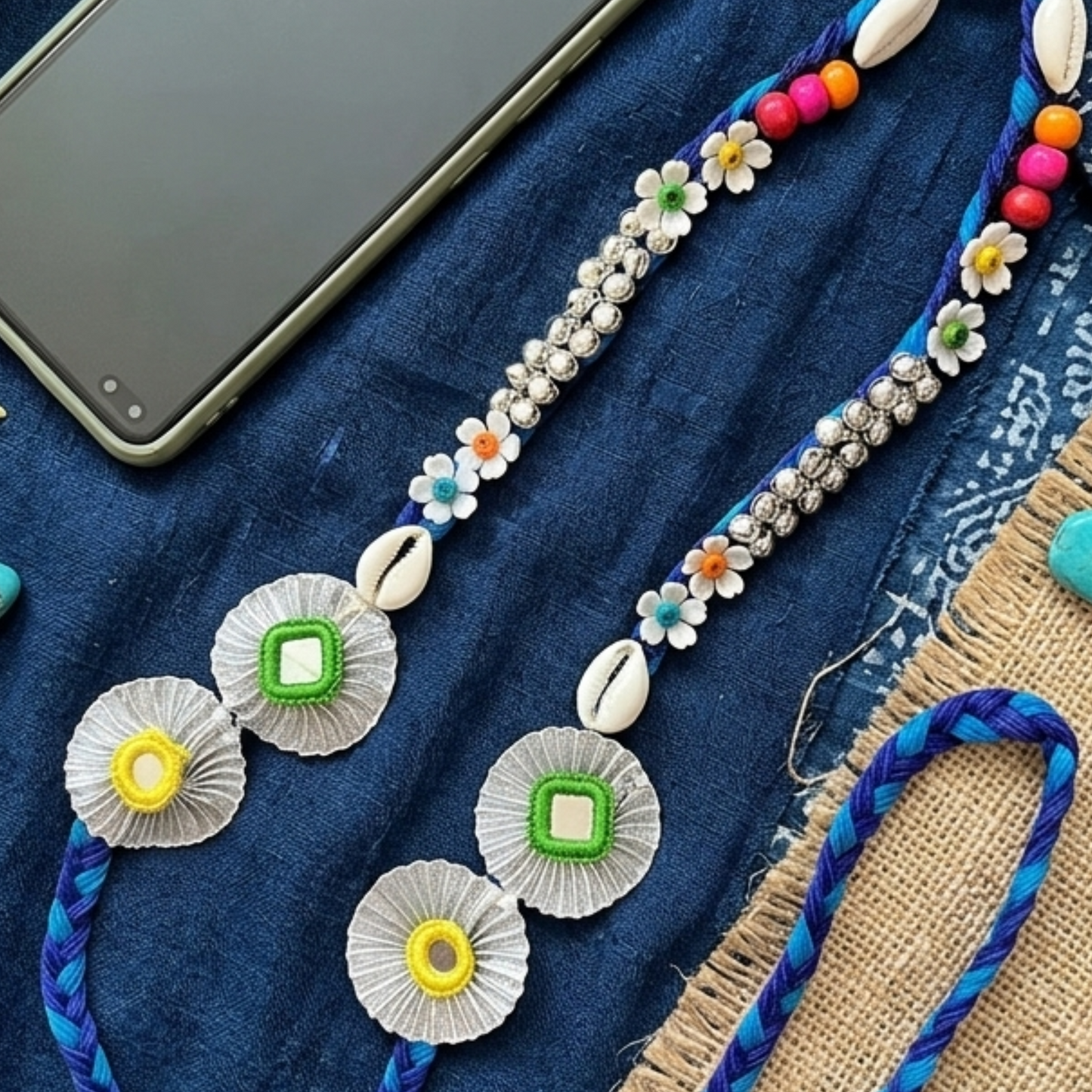 Navratri Mobile Sling - Montana Blue