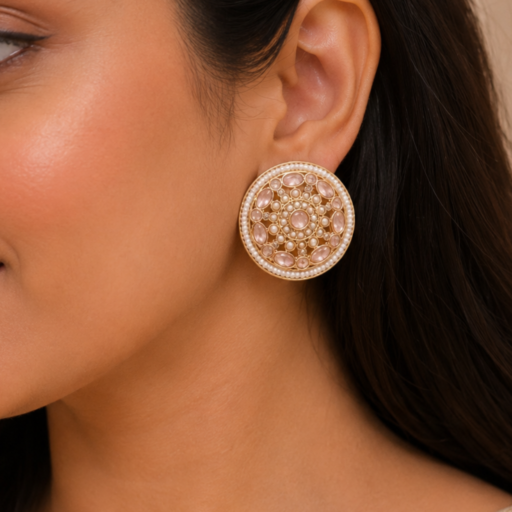 Tulsi Champagne Studs for Her