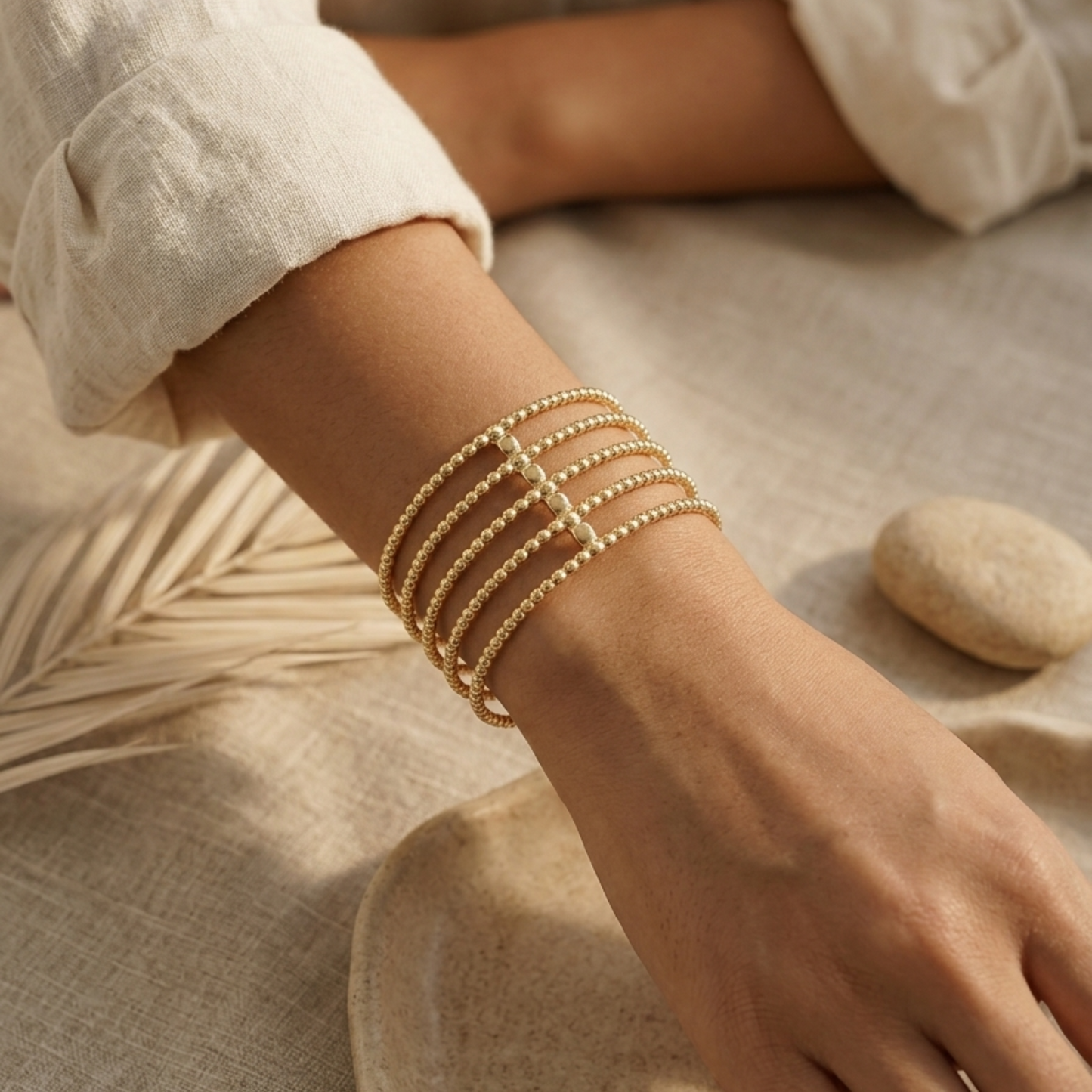 Stride Adjustable Gold Hand Cuff - Anti Tarnish