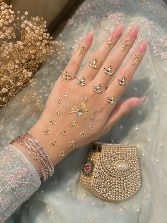 Kundan Mehendi Sticker Card