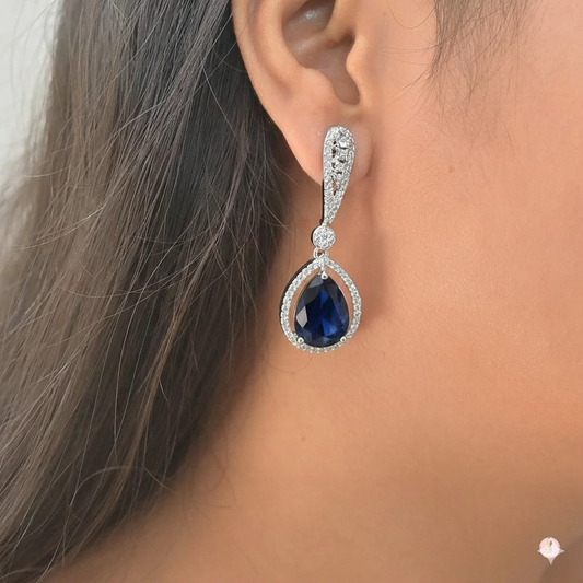 Amelia Dangling AD Silver Earrings