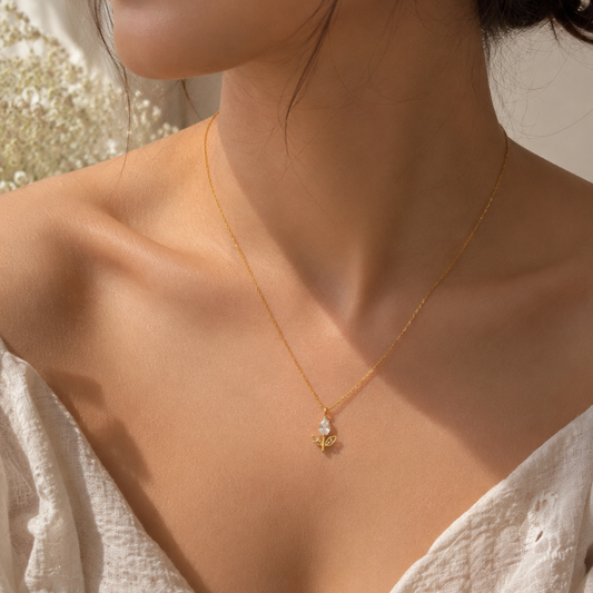 Dainty Tulip Necklace Chain