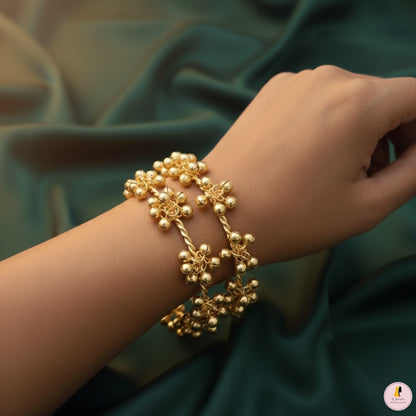 Gold Plated Ghungaroo Bangles
