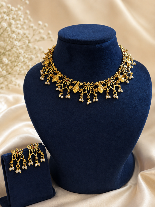 Sitara Lotus Stylish Jewellery Set