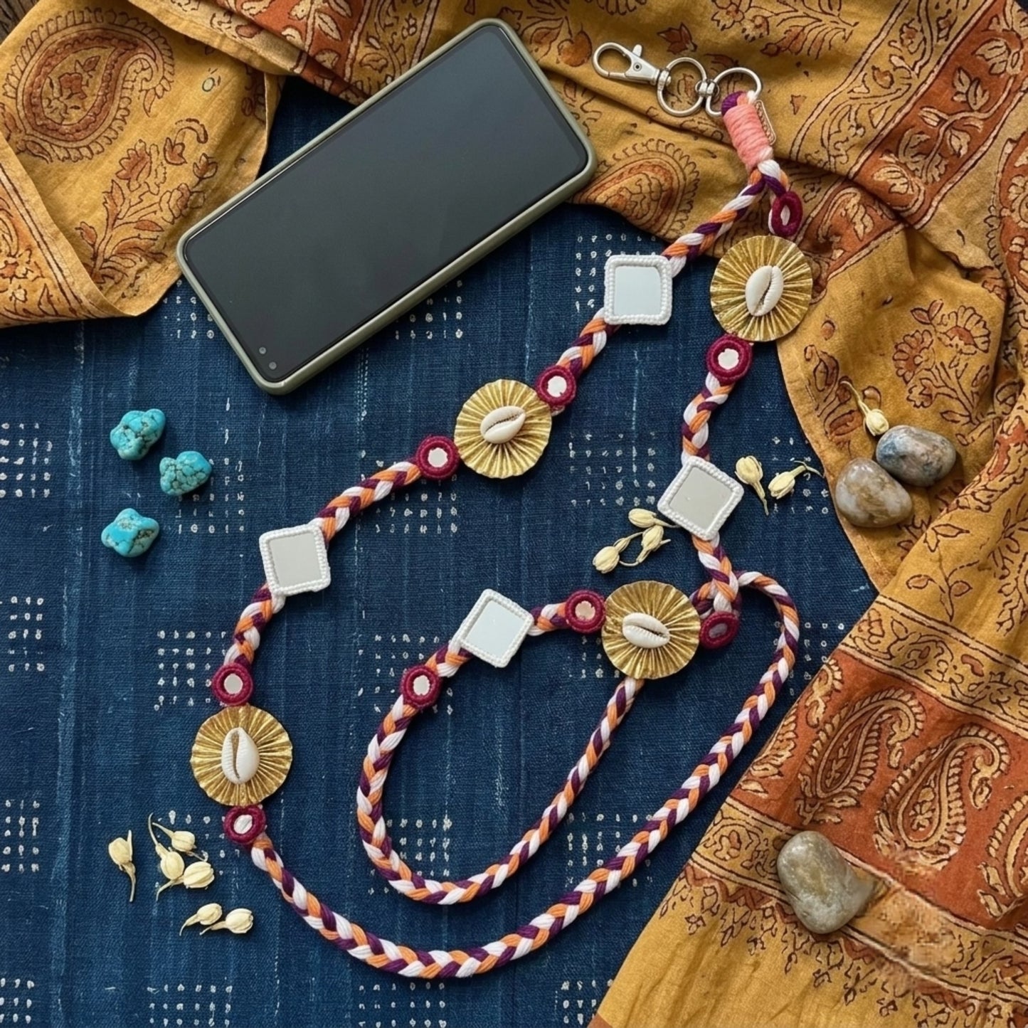 Navratri Mobile Sling - Peach