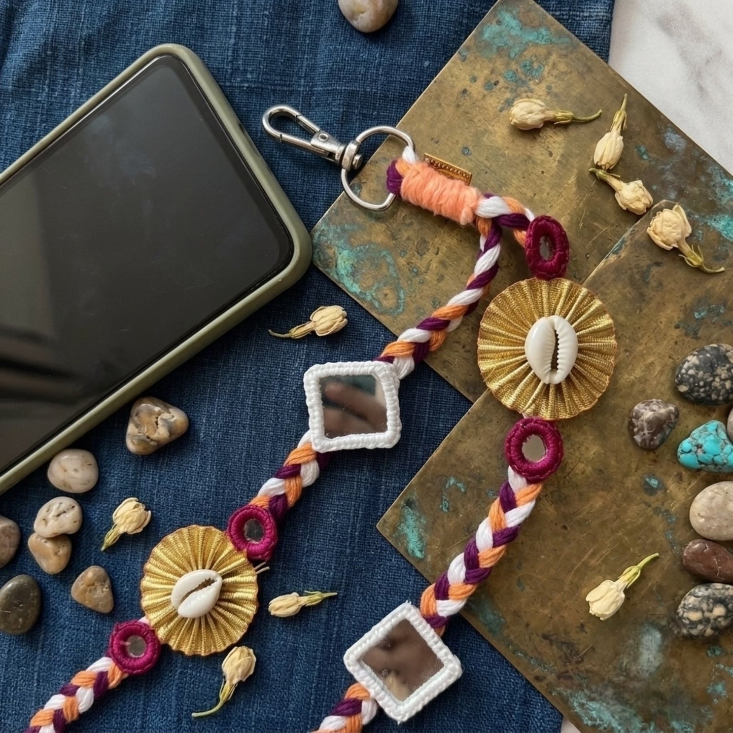 Navratri Mobile Sling - Peach