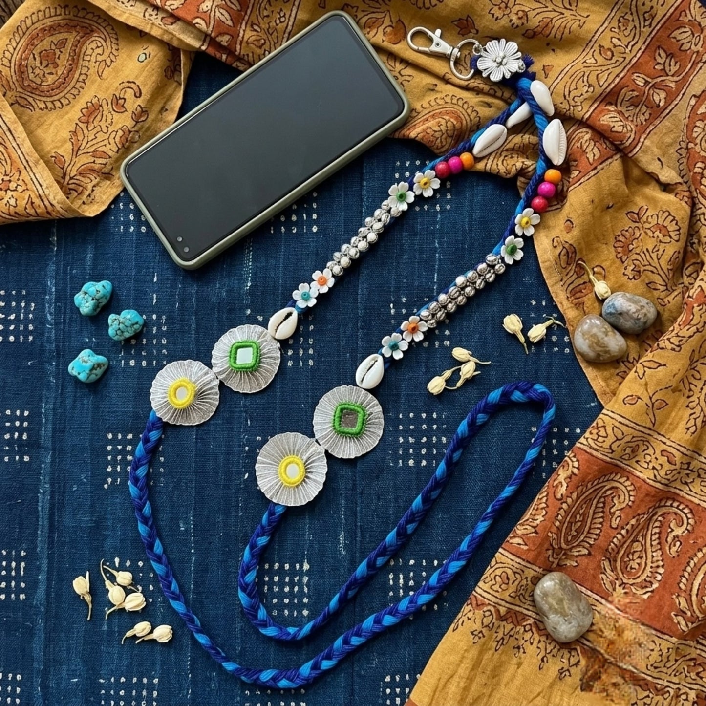 Navratri Mobile Sling - Montana Blue
