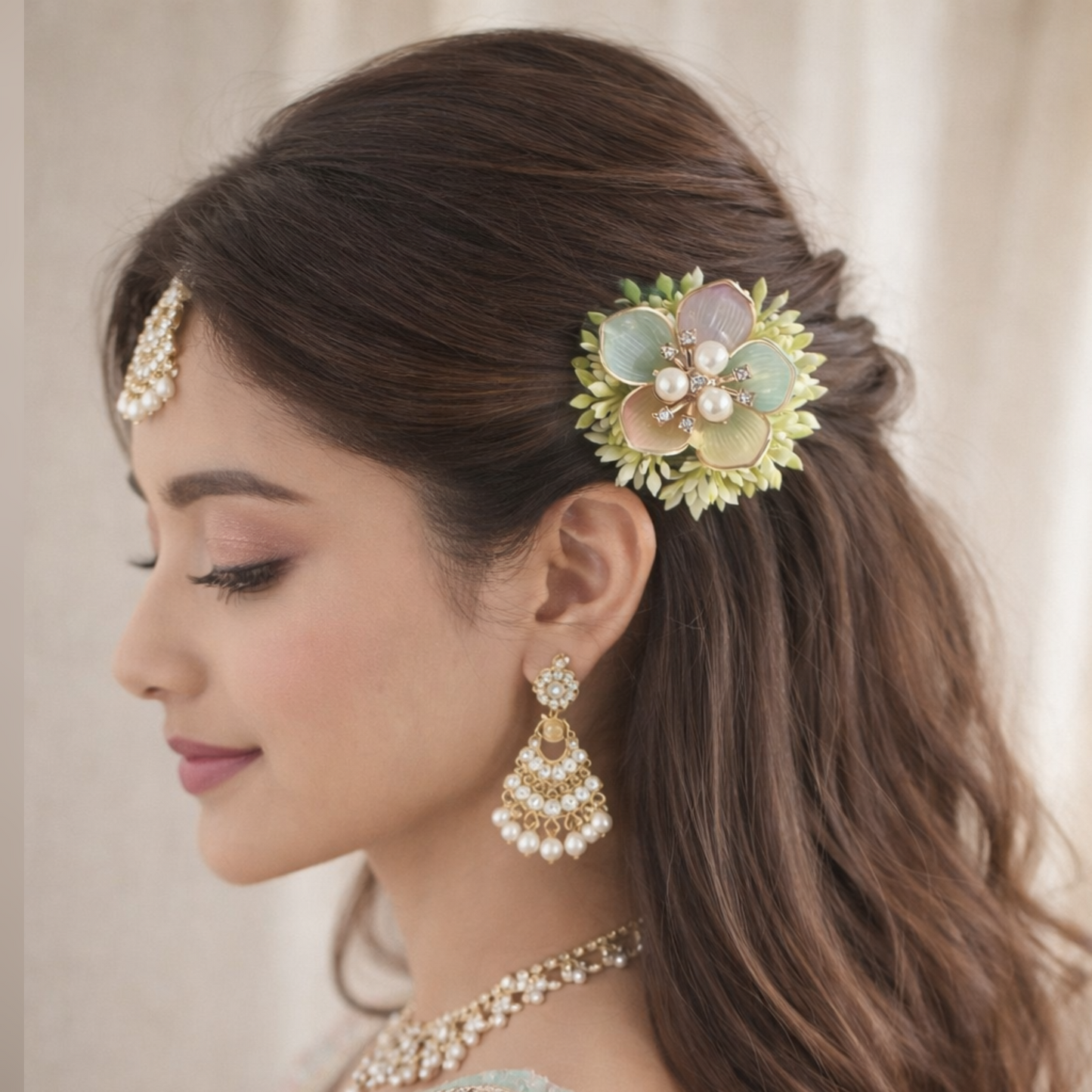 Pastel Flower Hair Clip – Bridal & Bridesmaid Hair Pin