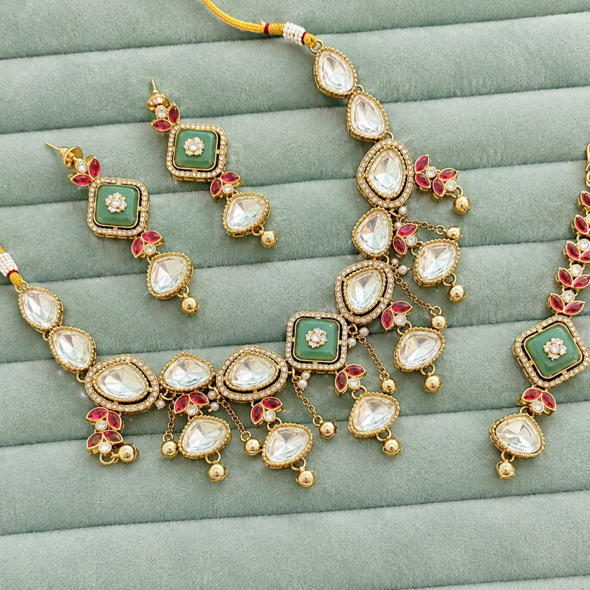 Karishma Polki Style Heritage Jewellery Set for Her