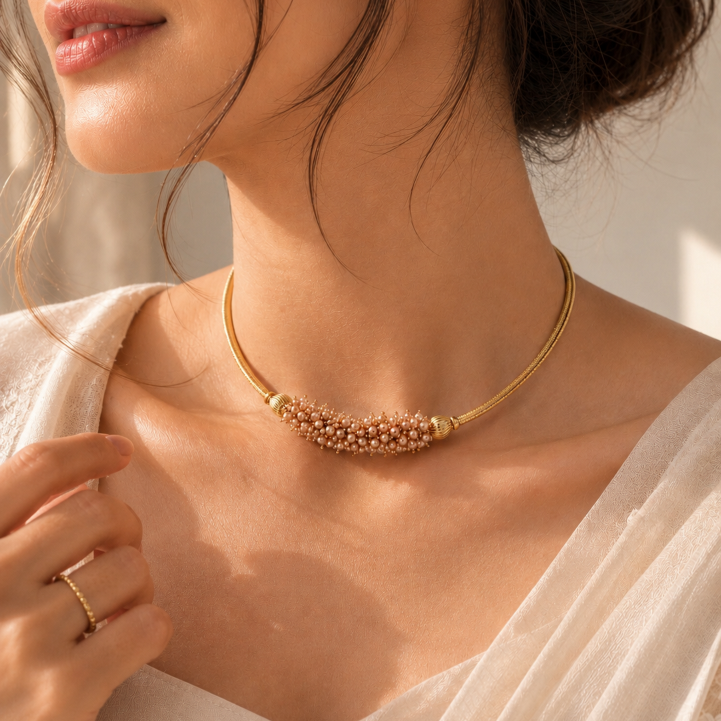 Kihu Golden Collar Jewellery Set