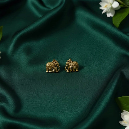 Sleek Elephant Motif Copper Set