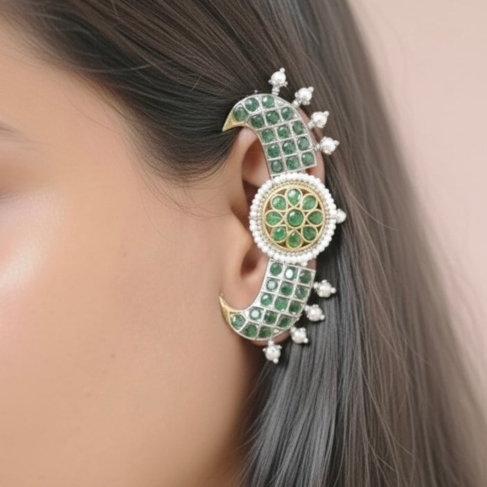 Disha Dual Tone Statement Earcuffs