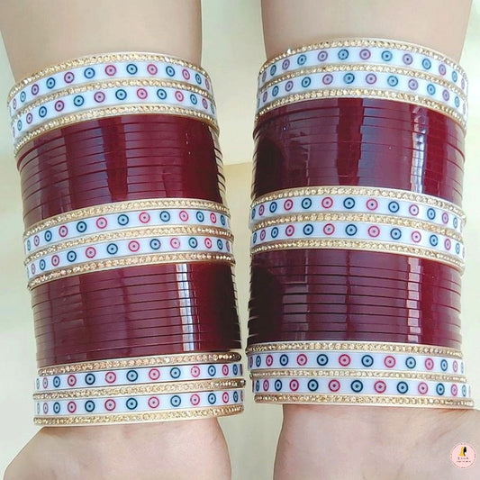 Krishna Maroon Chooda Set