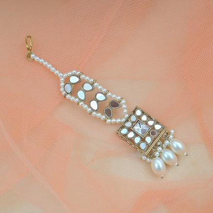 Gurnaaz Mirrorwork Earrings Tikka