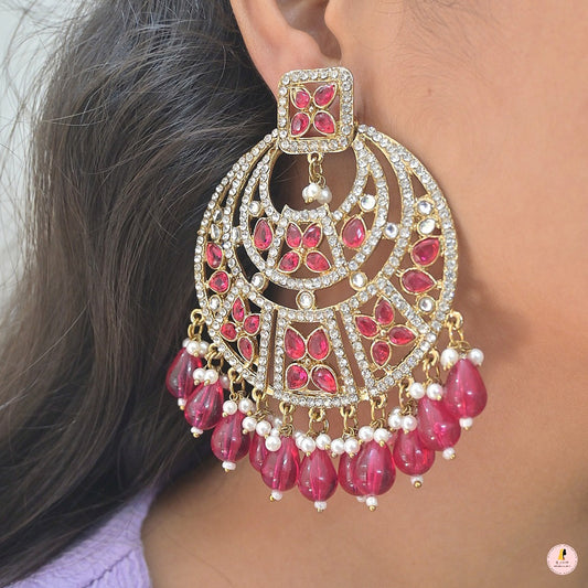 Sahiba Chandbali Earrings Tikka