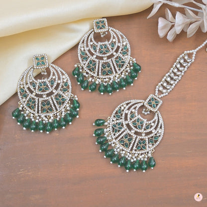 Sahiba Chandbali Earrings Tikka