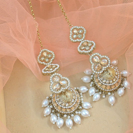 Raha Antique tone Premium Sahara Earrings Tikka