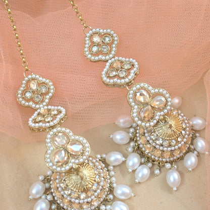 Raha Antique tone Premium Sahara Earrings Tikka