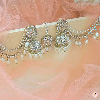 Prisha Mirrowork Earrings Tikka