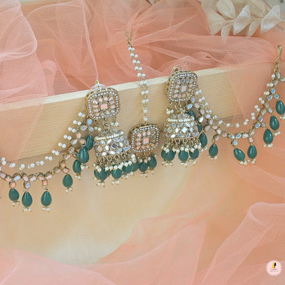 Prisha Mirrowork Earrings Tikka