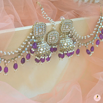 Prisha Mirrowork Earrings Tikka