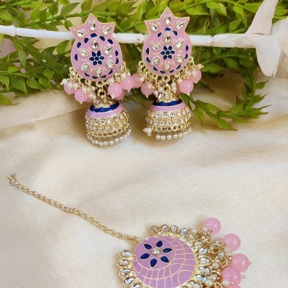 Affordable Meenawork Earrings Tikka