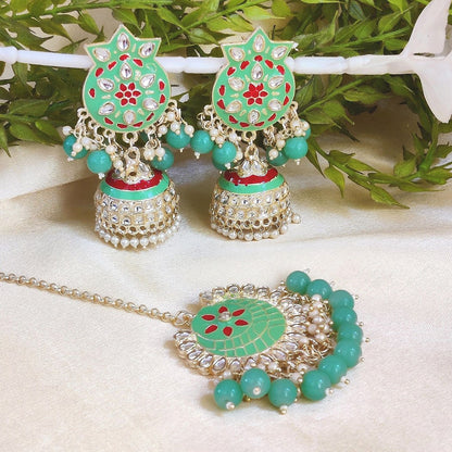 Affordable Meenawork Earrings Tikka
