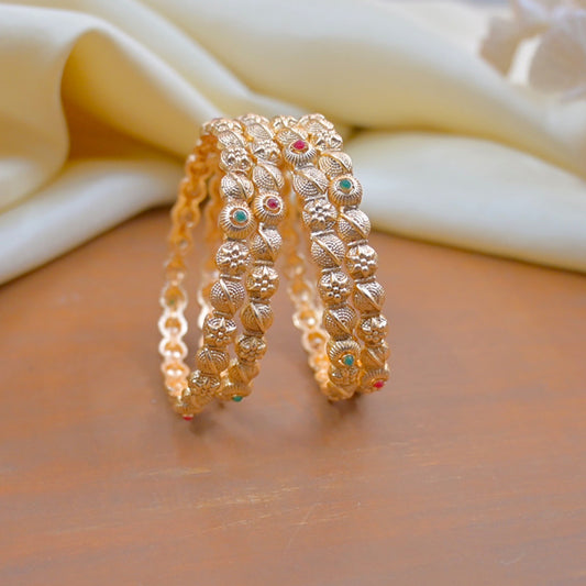 Set of 4 Sleek Rajwadi Bangles for Her