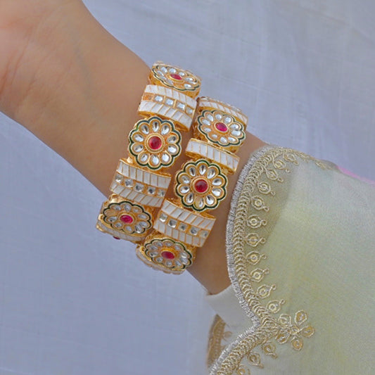 Keerat Kundan Meenakari Kadas ( Set of 2 )