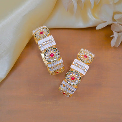 Keerat Kundan Meenakari Kadas ( Set of 2 )