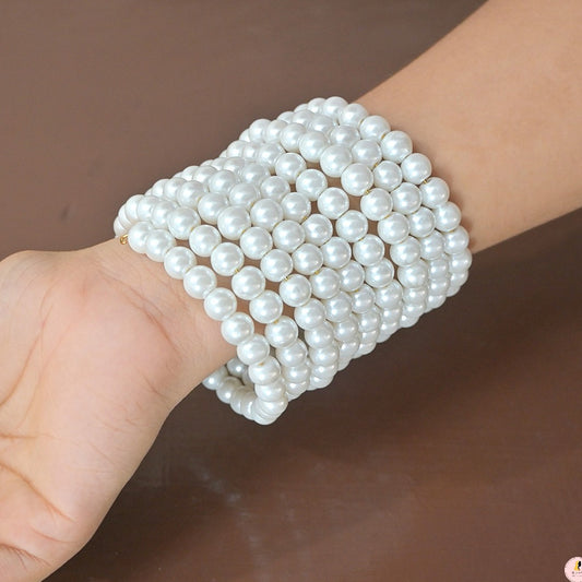 Shiny Pearl Spiral Kadas for Her